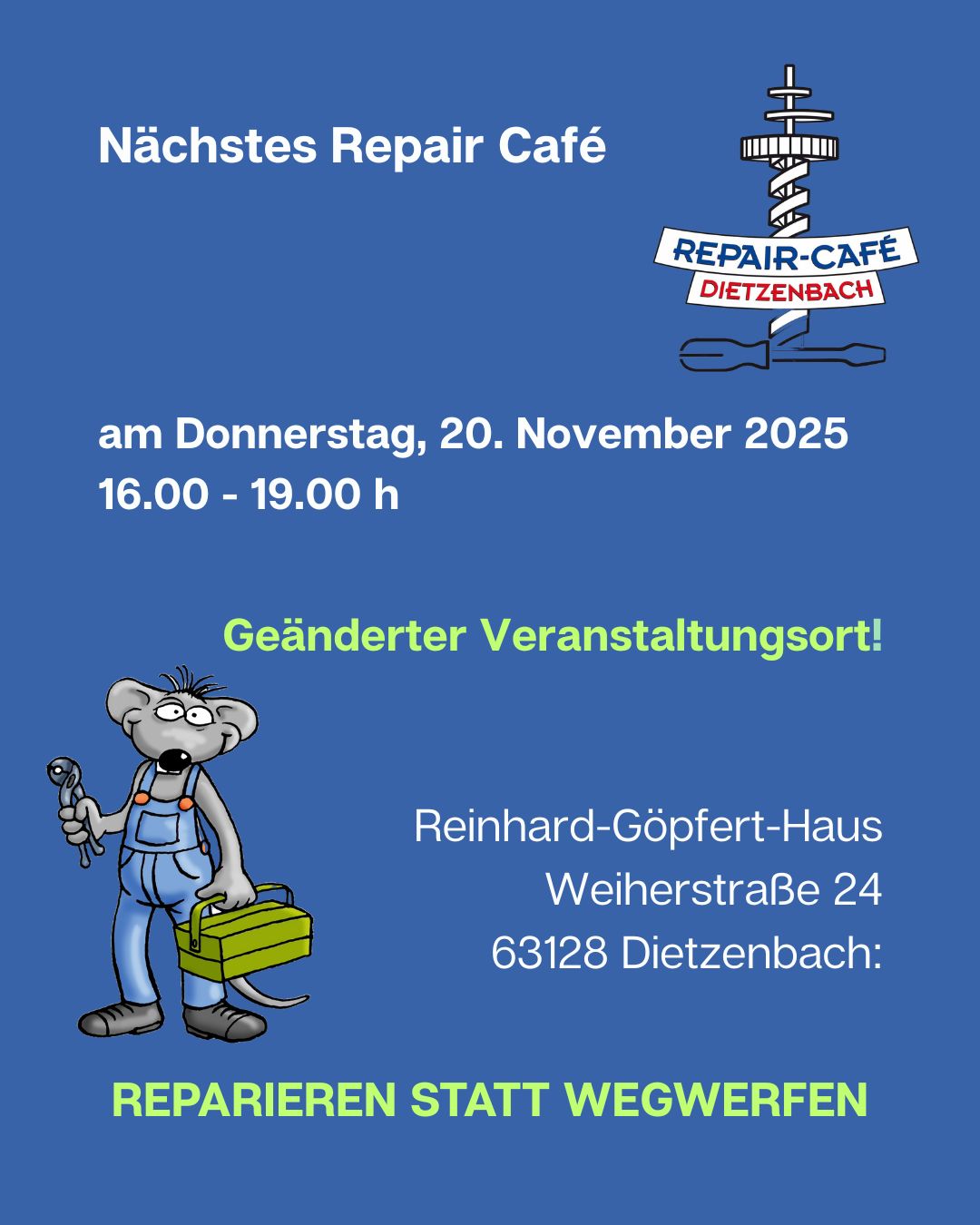 Repair-Café @ Reinhard-Göpfert-Haus | Dietzenbach | Hessen | Deutschland